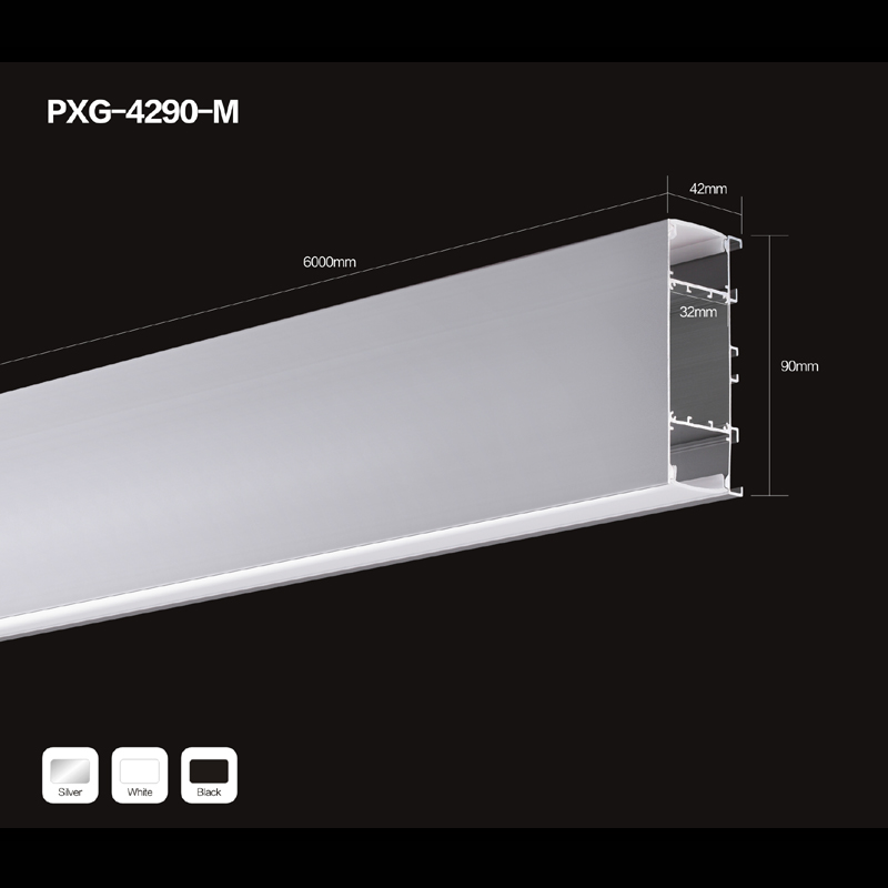Závěsné / zavěšené LED lineární pouzdro s dobrým hliníkovým profilem a krytem PC